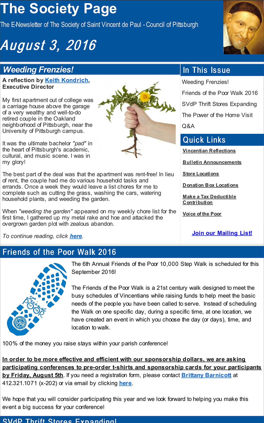The Society Page – August 2016