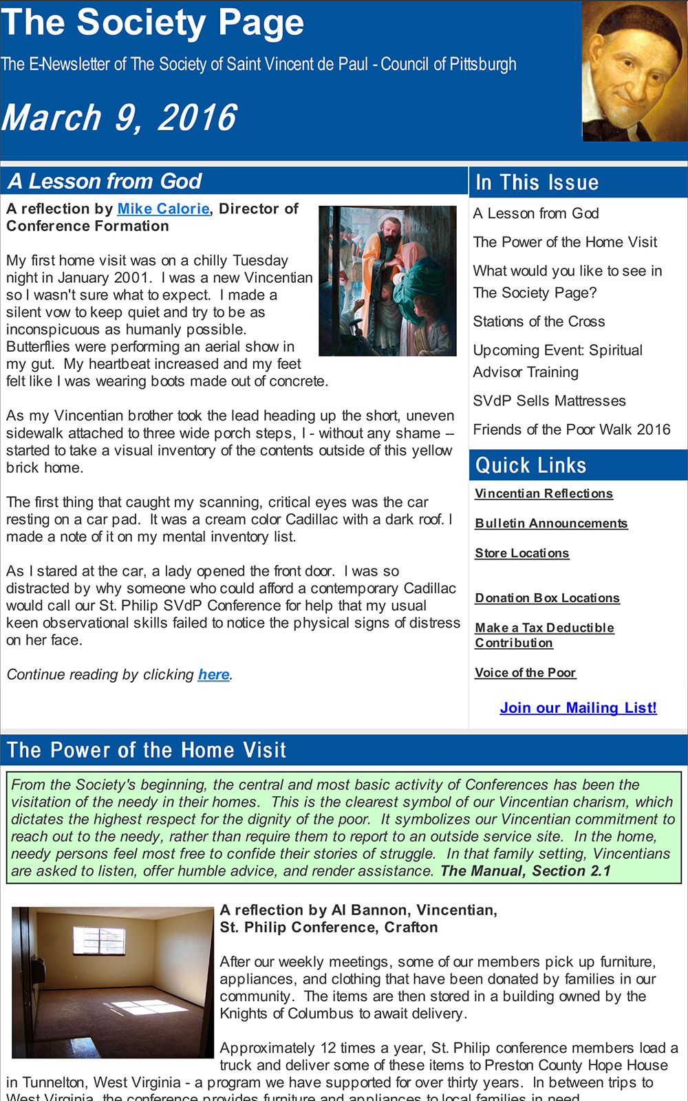 The Society Page – March 2016