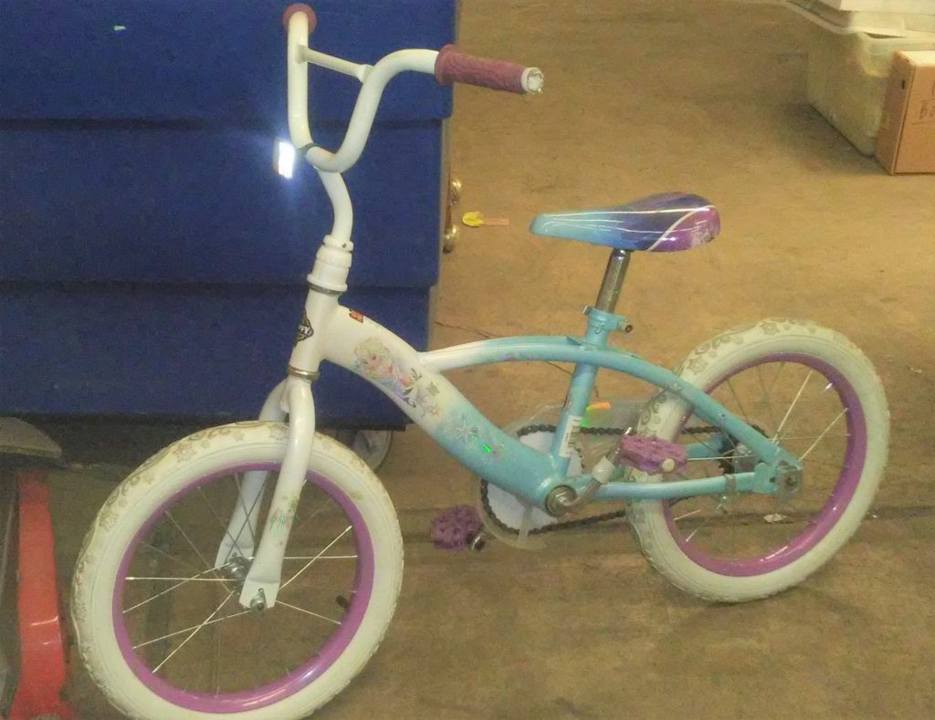 Kids' Disney Frozen Bike For Sale - Light Blue & Purple - Training Wheels Not Included - Used