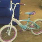 Kids’ Disney Frozen Bike For Sale – Light Blue & Purple – Training Wheels Not Included – Used