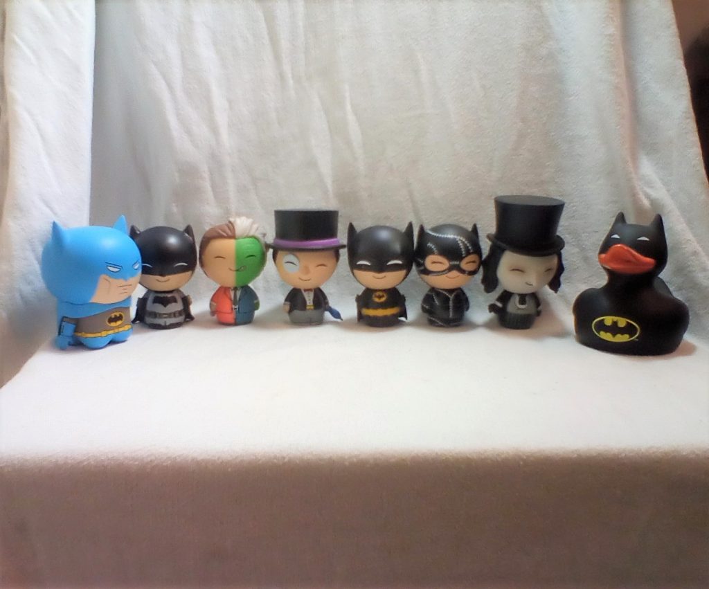 Funk Dorbz Batman - 8 Piece Vinyl Set For Sale + Batman Rubber Duck - Used