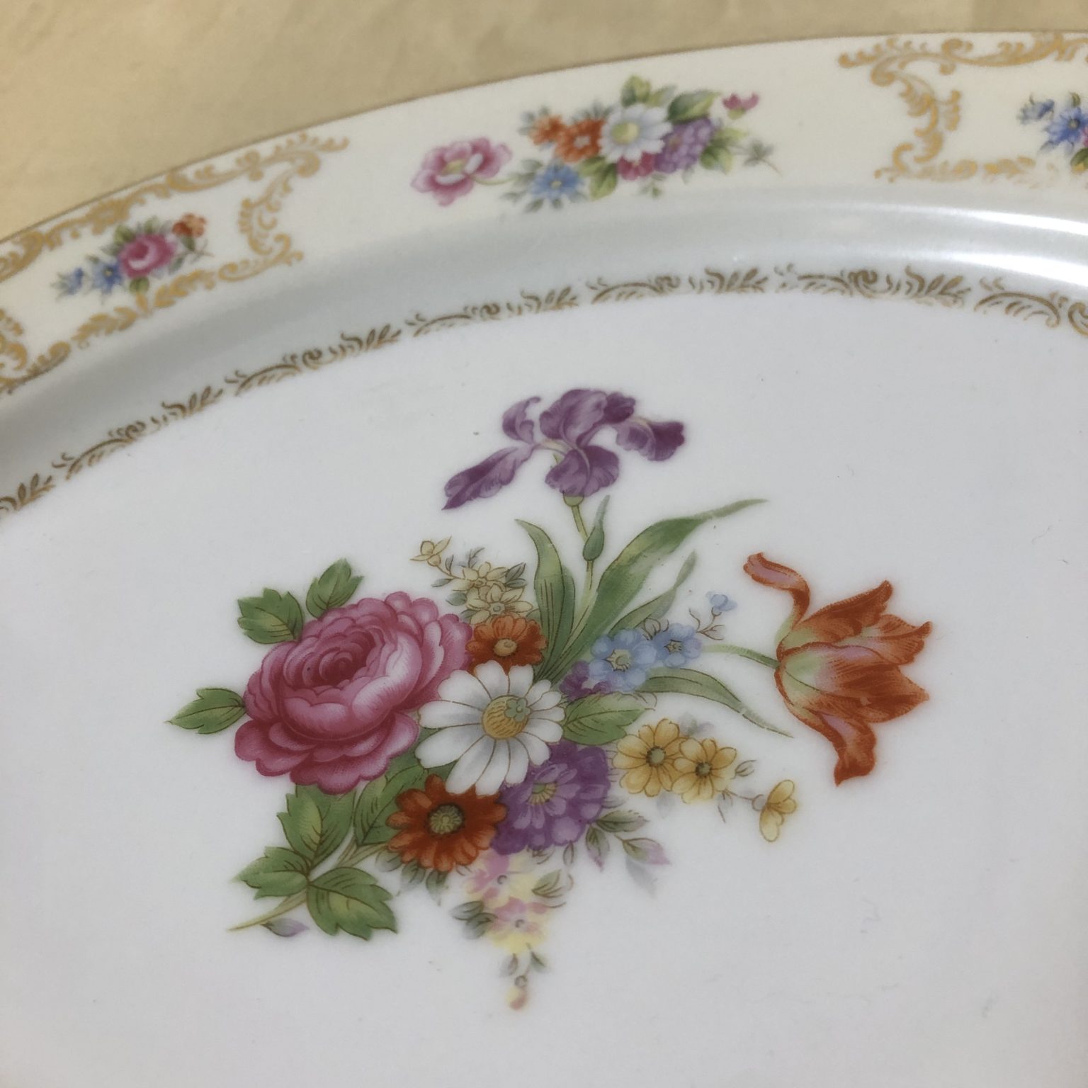 Vintage Wentworth Dresrosa Fine China 12″ Oval Serving Platter ...