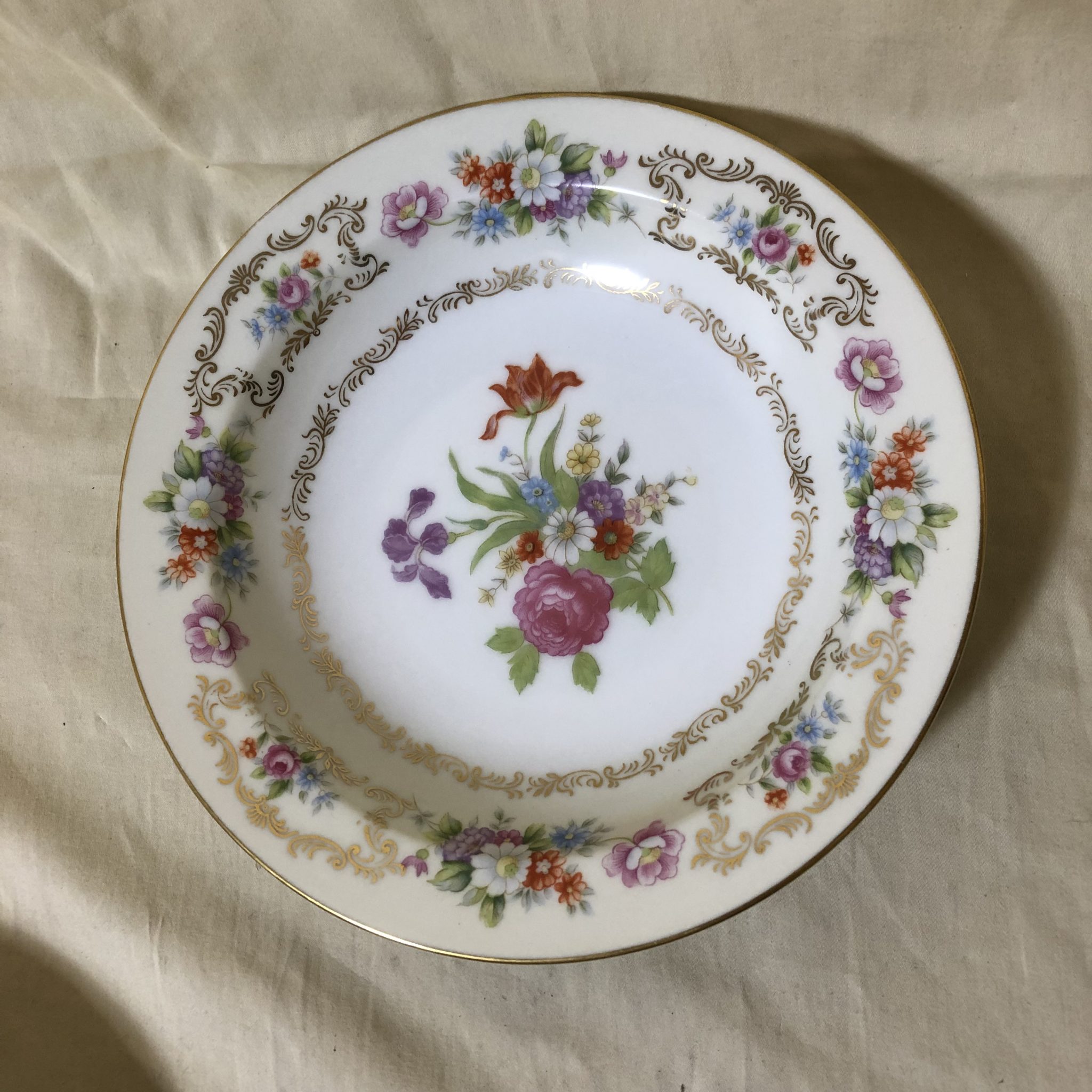 Set of 12 Vintage Wentworth Dresrosa Fine China Rim Soup Bowls ...